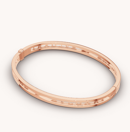 [LORA]ZERO 1 SPIRAL LOGO PINK GOLD BRACELET