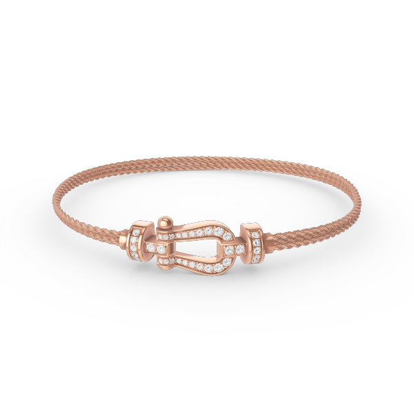 [LORA]FORCE SMALL HORSESHOE  DIAMOND CHAIN ROPE BRACELET