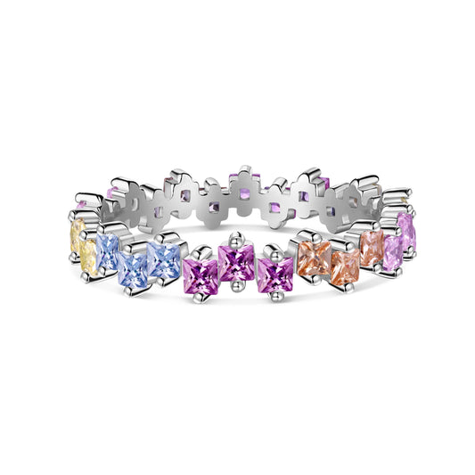 [LORA]Mixed Colorful Square Staggered Rings
