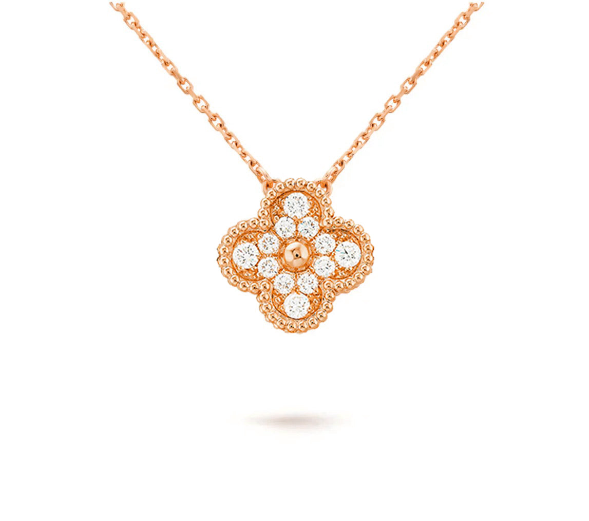 [Lora]CLOVER 15MM SINGLE FLOWER NECKLACE COLLECTION