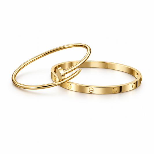[Lora] LOVE & JUSTE Classic Bracelet Stack Set