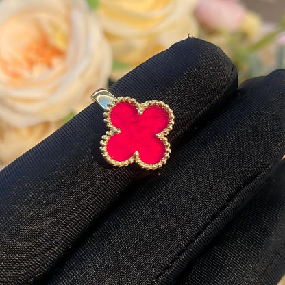 [Lora]NEW CLOVER PINK ENAMEL RINGS
