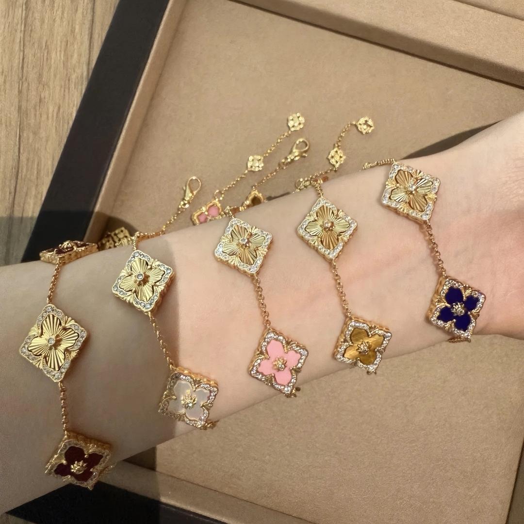 [Lora JEWELRY] OPERA 5 MOTIFS TULLE ENAMEL BRACELET