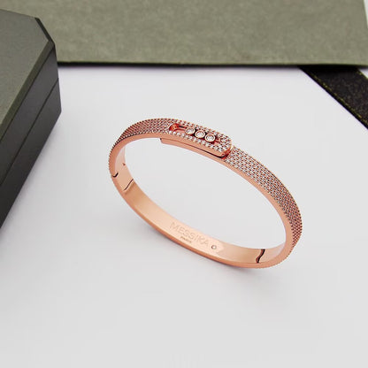 [LORA] Move Noa Full Pavé Diamond Bangle Bracelet