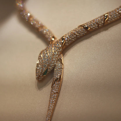 [LORA]HAUTE COUTURE GOLD SERPENTI NECKLACE