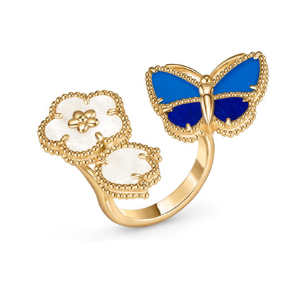 [LORA]LUCKY SPRING BUTTERFLY OPEN-FACE RINGS