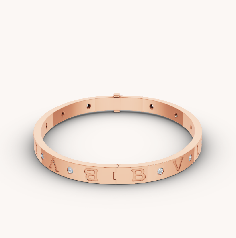 [LORA]ZERO 1 PINK GOLD 12 DIAMONDS BRACELET