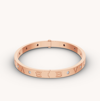 [LORA]ZERO 1 PINK GOLD 12 DIAMONDS BRACELET