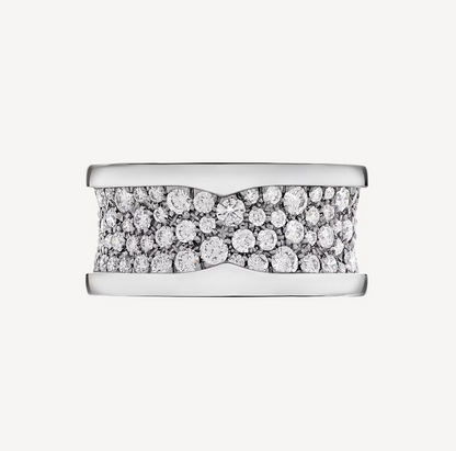 [LORA]ZERO 1 WITH PAVED DIAMONDS ON THE SPIRAL RING
