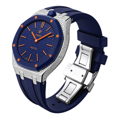 Royal Oak Pop Exclusive Bioceramic Case & Silicone Strap Half Diamond