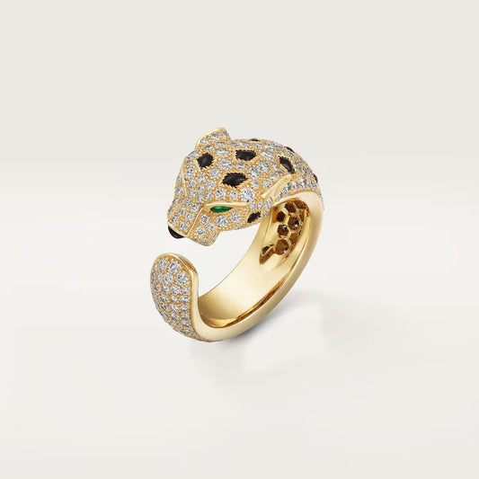 [Lora] PANTHERE SPOTTED FULL DIAMOND MEDIUM RING