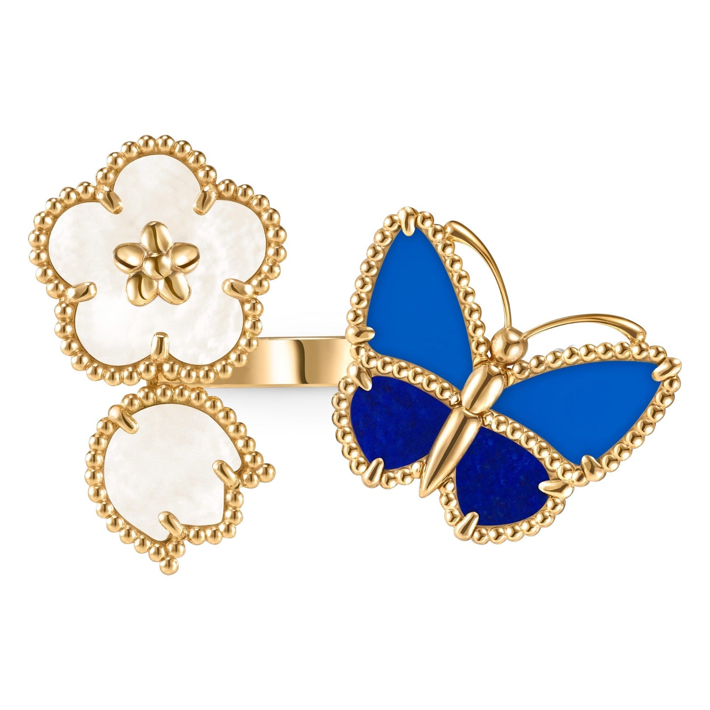 [LORA]LUCKY SPRING BUTTERFLY OPEN-FACE RINGS