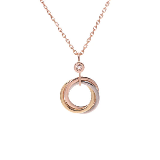 [LORA]TRINITY SILVER GOLD PINK GOLD NECKLACE