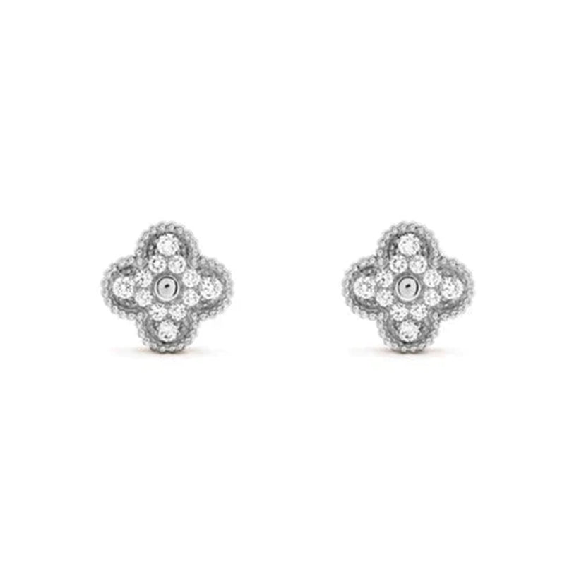 [Lora]CLOVER SILVER 15MM EARRINGS COLLECTION