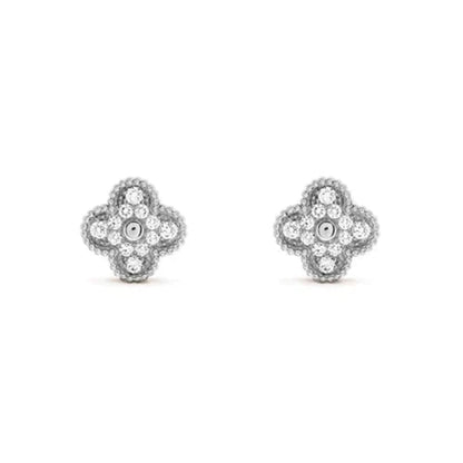 [Lora]CLOVER SILVER 15MM EARRINGS COLLECTION