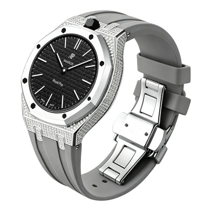 Royal Oak Pop Exclusive Bioceramic Case & Silicone Strap Half Diamond