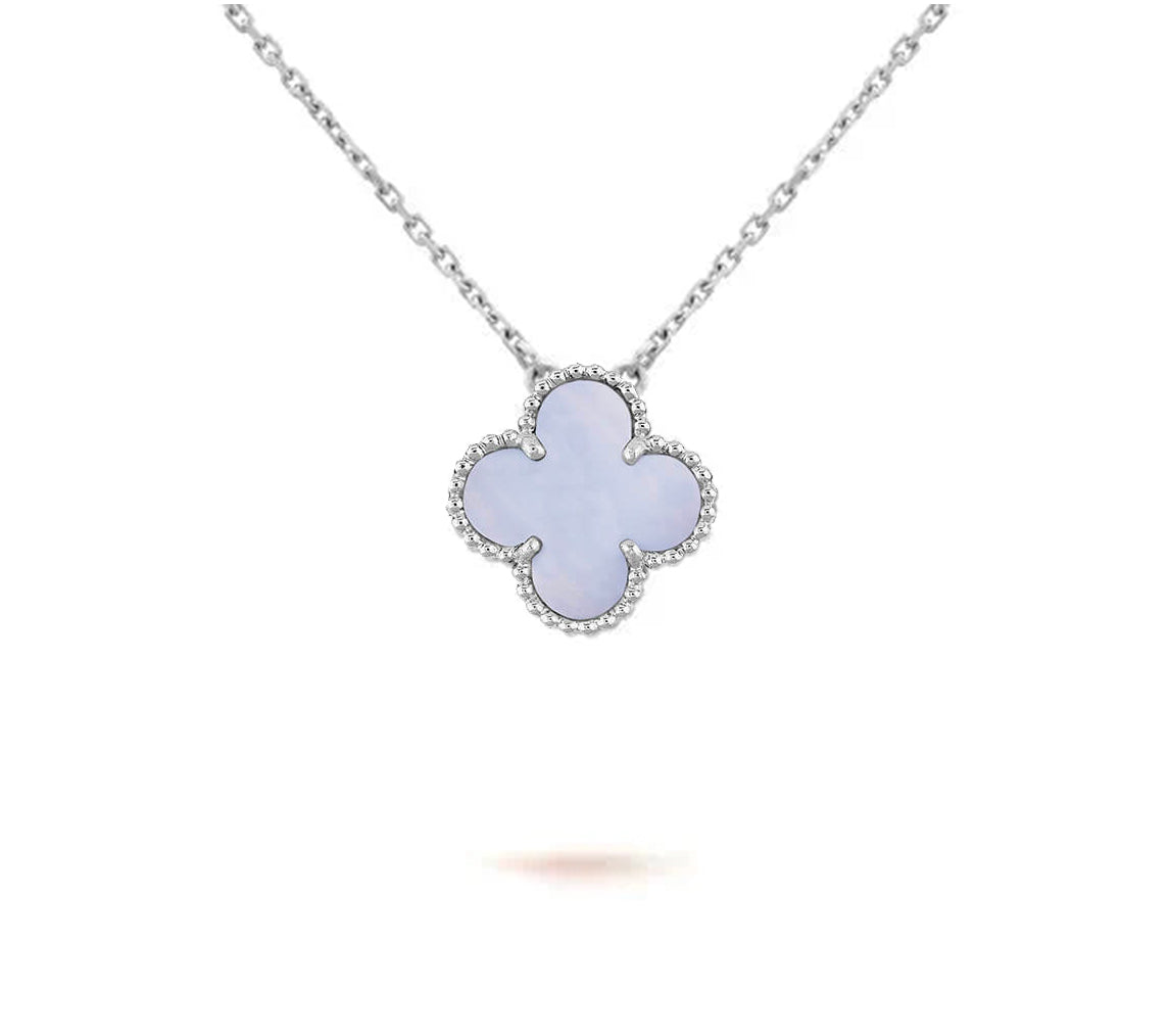 [Lora]CLOVER 15MM NECKLACE SILVER COLLECTION