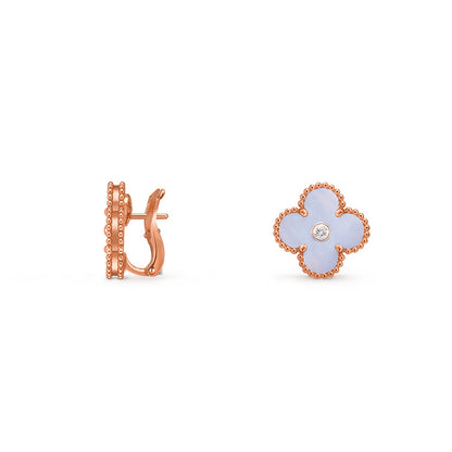 [Lora]CLOVER 15MM MOP DIAMOND EARRINGS COLLECTION