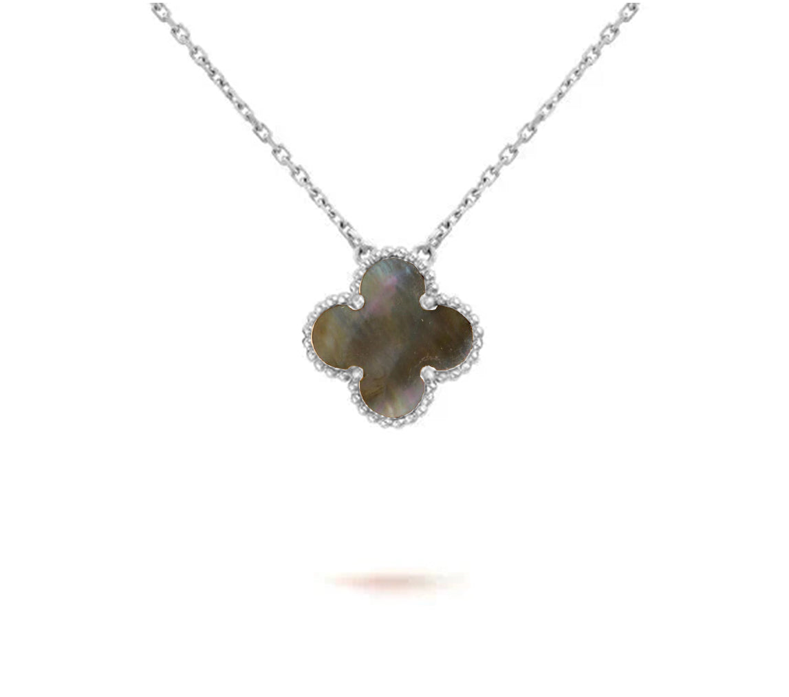 [Lora]CLOVER 15MM NECKLACE SILVER COLLECTION