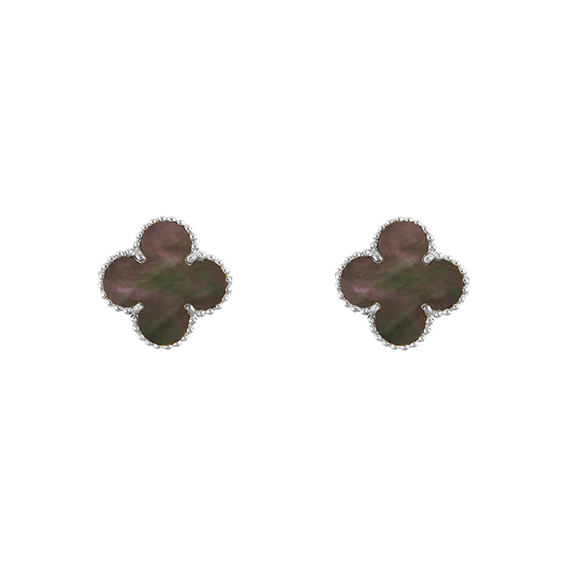 [Lora]CLOVER SILVER 15MM EARRINGS COLLECTION