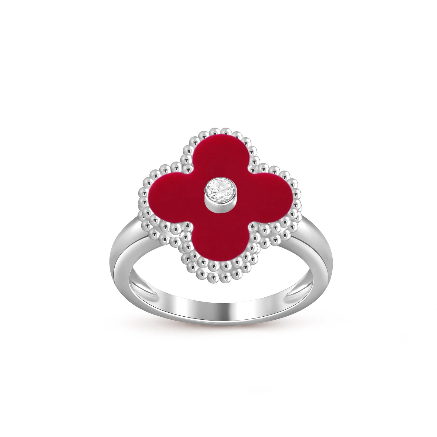 [Lora]CLOVER SILVER DIOMND RING COLLECTION