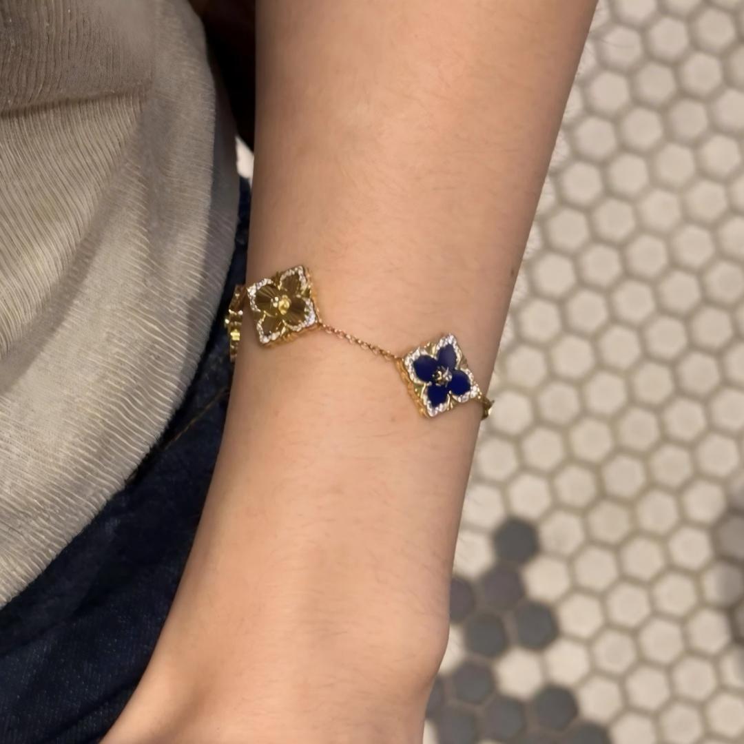 [Lora JEWELRY] OPERA 5 MOTIFS TULLE ENAMEL BRACELET
