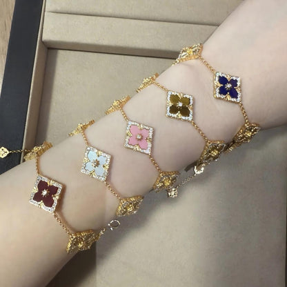 [Lora JEWELRY] OPERA 5 MOTIFS TULLE ENAMEL BRACELET