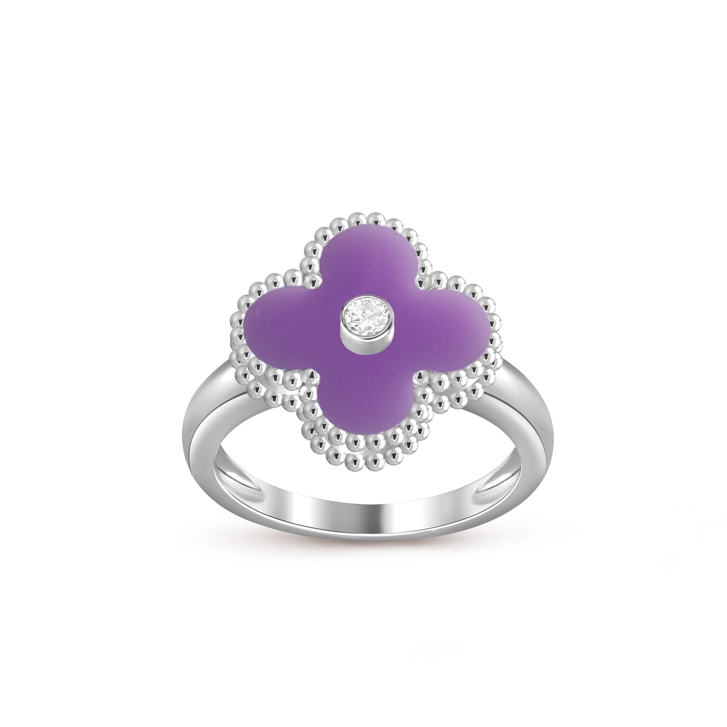 [Lora]CLOVER SILVER DIOMND RING COLLECTION