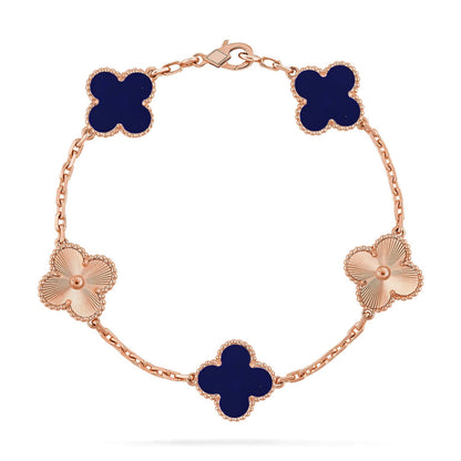 [Lora]CLOVER 5 MOTIF LAPIS LAZULI BRACELET COLLECTION