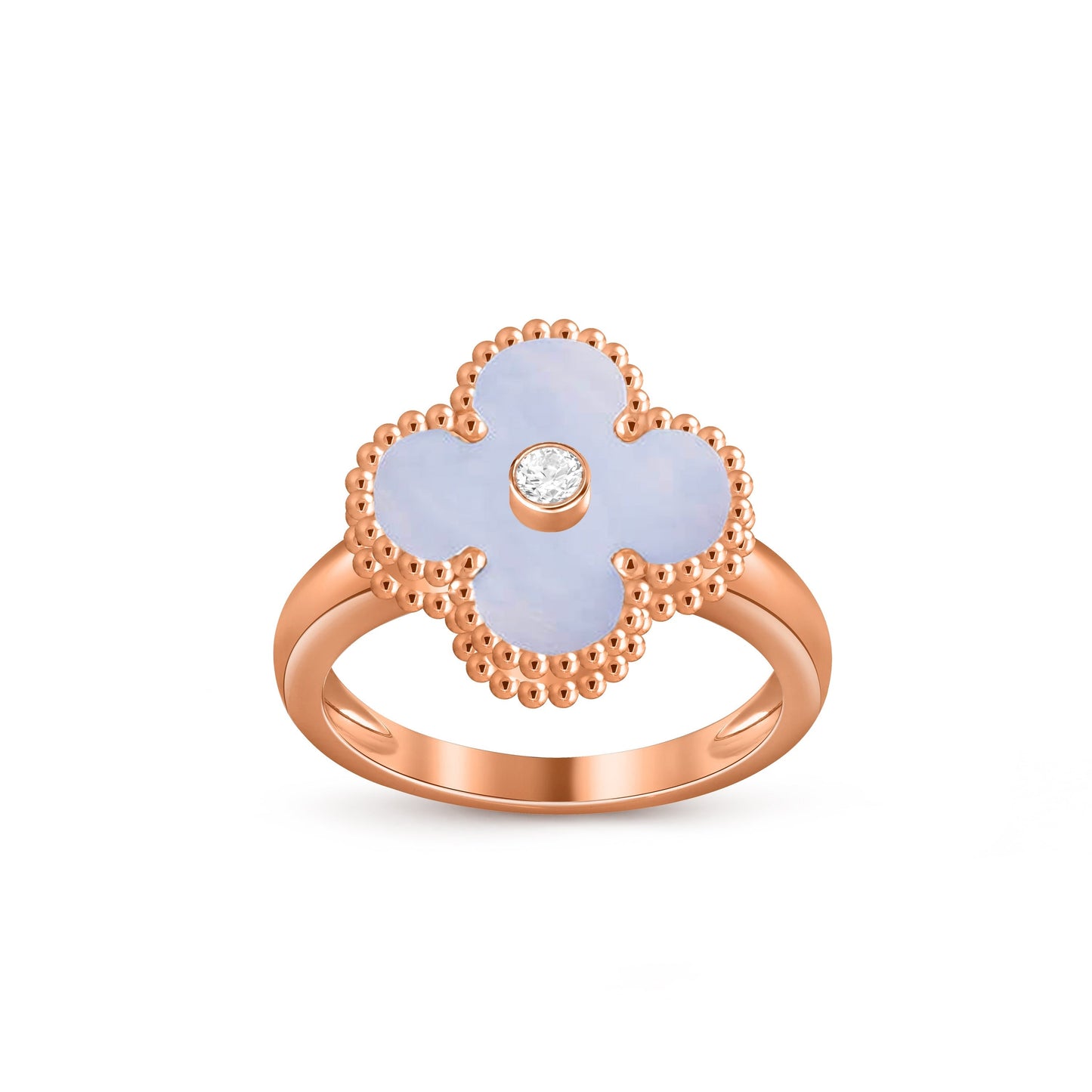 [Lora]CLOVER DIAMOND RING ROSE GOLD COLLECTION