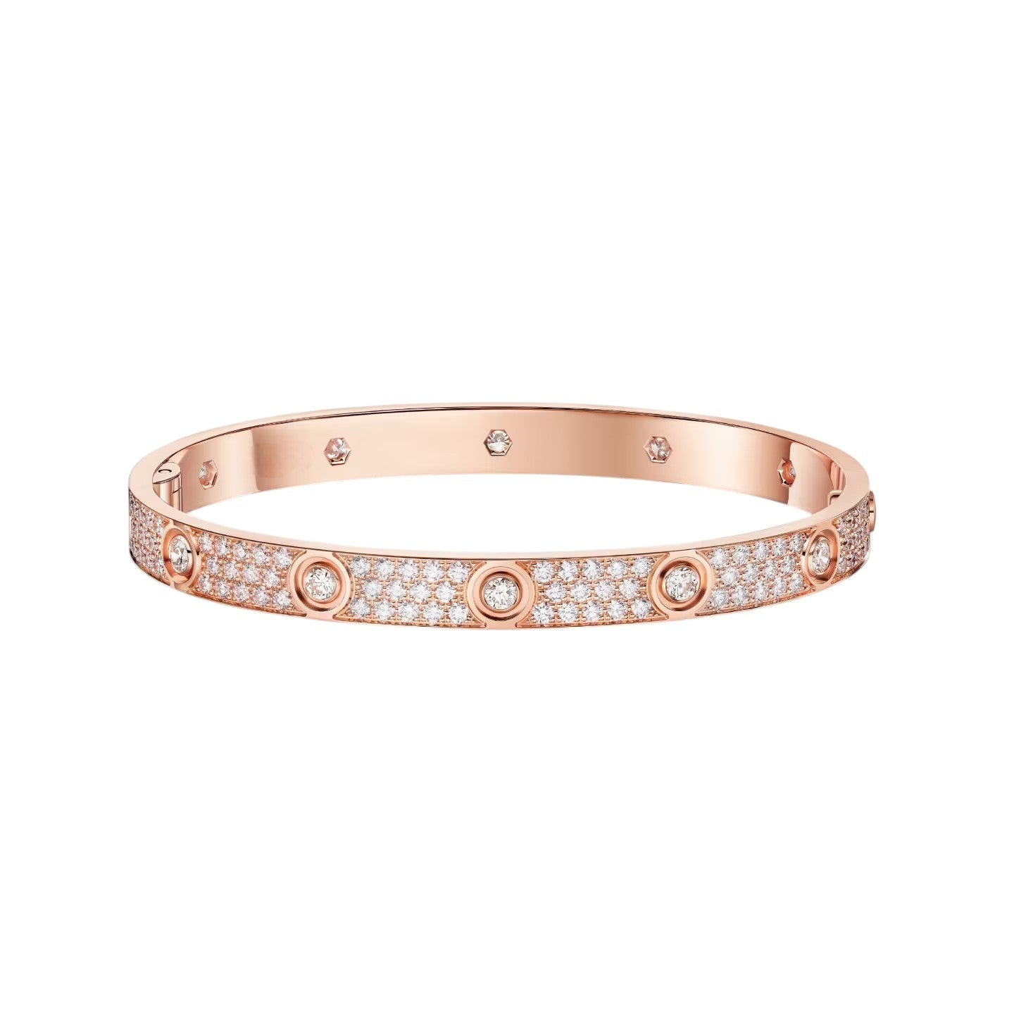 [LORA] LOVE BRACELET 6.1MM DIAMOND-PAVED 10 BIG DIAMONDS
