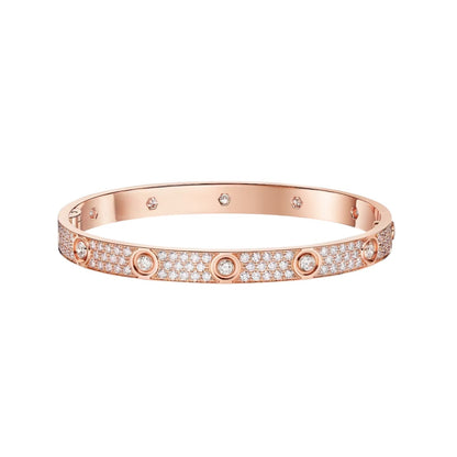 [LORA] LOVE BRACELET 6.1MM DIAMOND-PAVED 10 BIG DIAMONDS