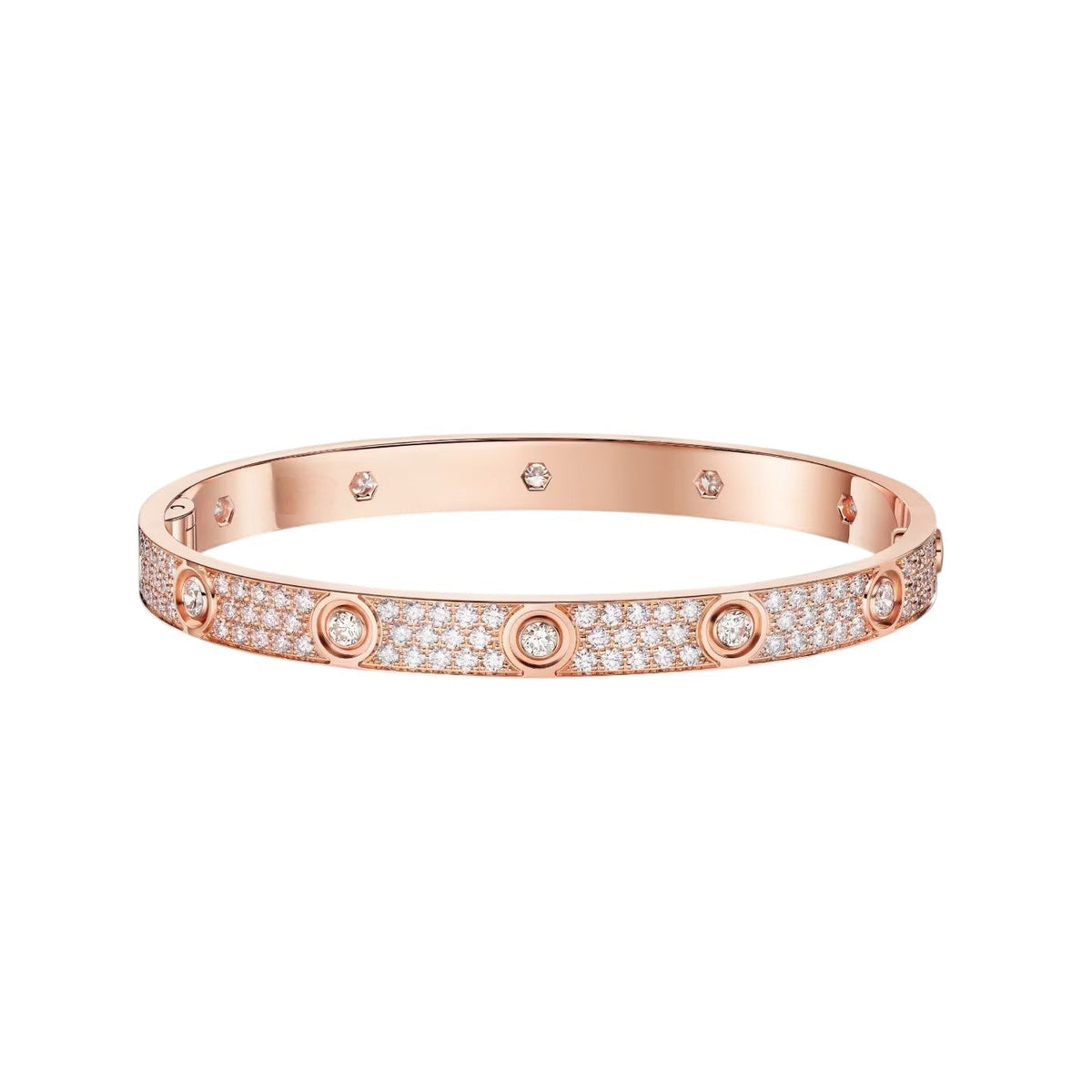[Lora] LOVE BRACELET 6.1MM DIAMOND-PAVED 10 BIG DIAMONDS