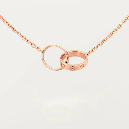 [LORA] LOVE DOUBLE RING NECKLACE