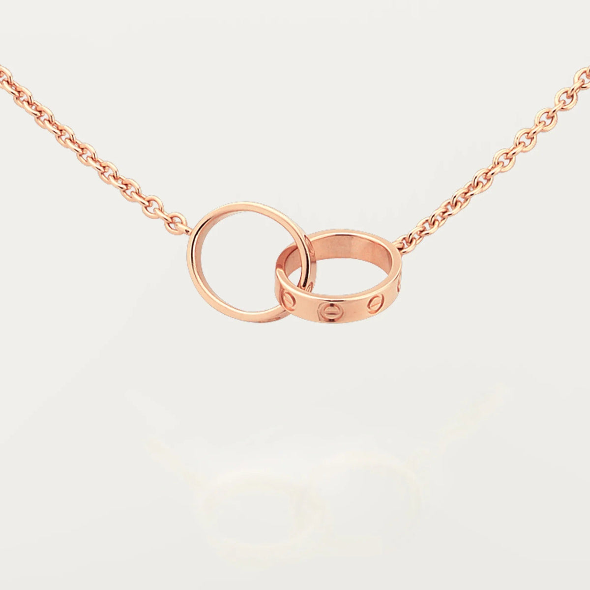 [Lora] LOVE DOUBLE RING NECKLACE