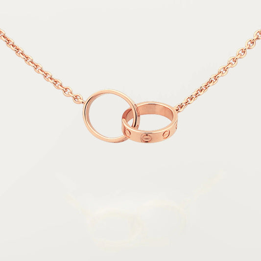 [Lora] LOVE DOUBLE RING NECKLACE