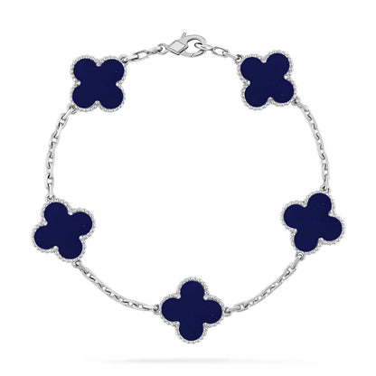 [Lora]CLOVER 5 MOTIF LAPIS LAZULI BRACELET COLLECTION