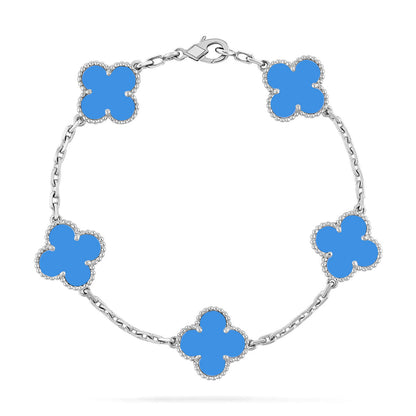 [Lora] CLOVER 5 MOTIF BLUE AGATE BRACELET COLLECTION