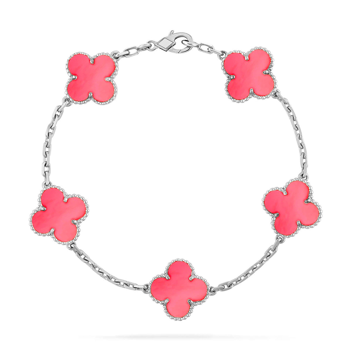 [Lora] CLOVER 5 MOTIFS  PINK MOP BRACELET COLLECTION