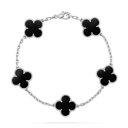 [Lora] CLOVER 5 MOTIF ONYXS BRACELET COLLECTION