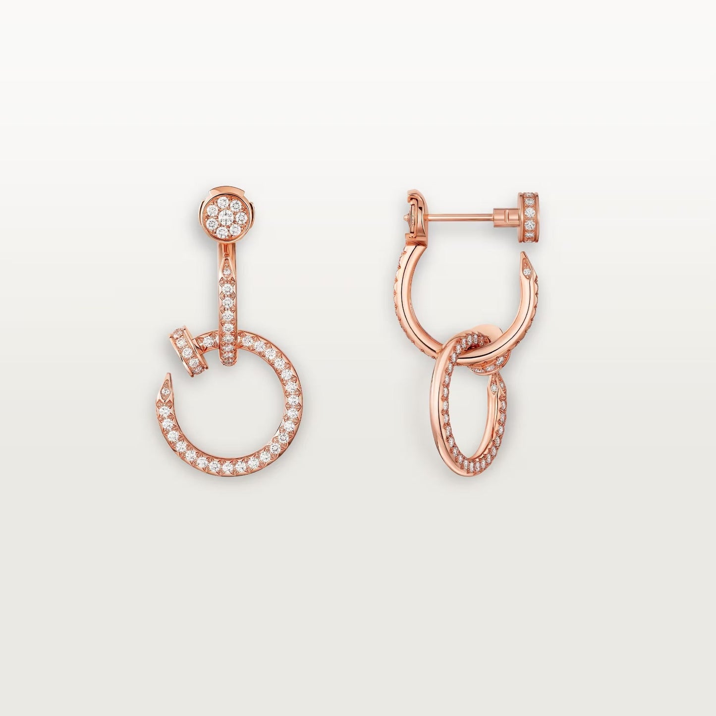 [LORA] JUSTE FULL DIAMOND DOUBLE EARRINGS