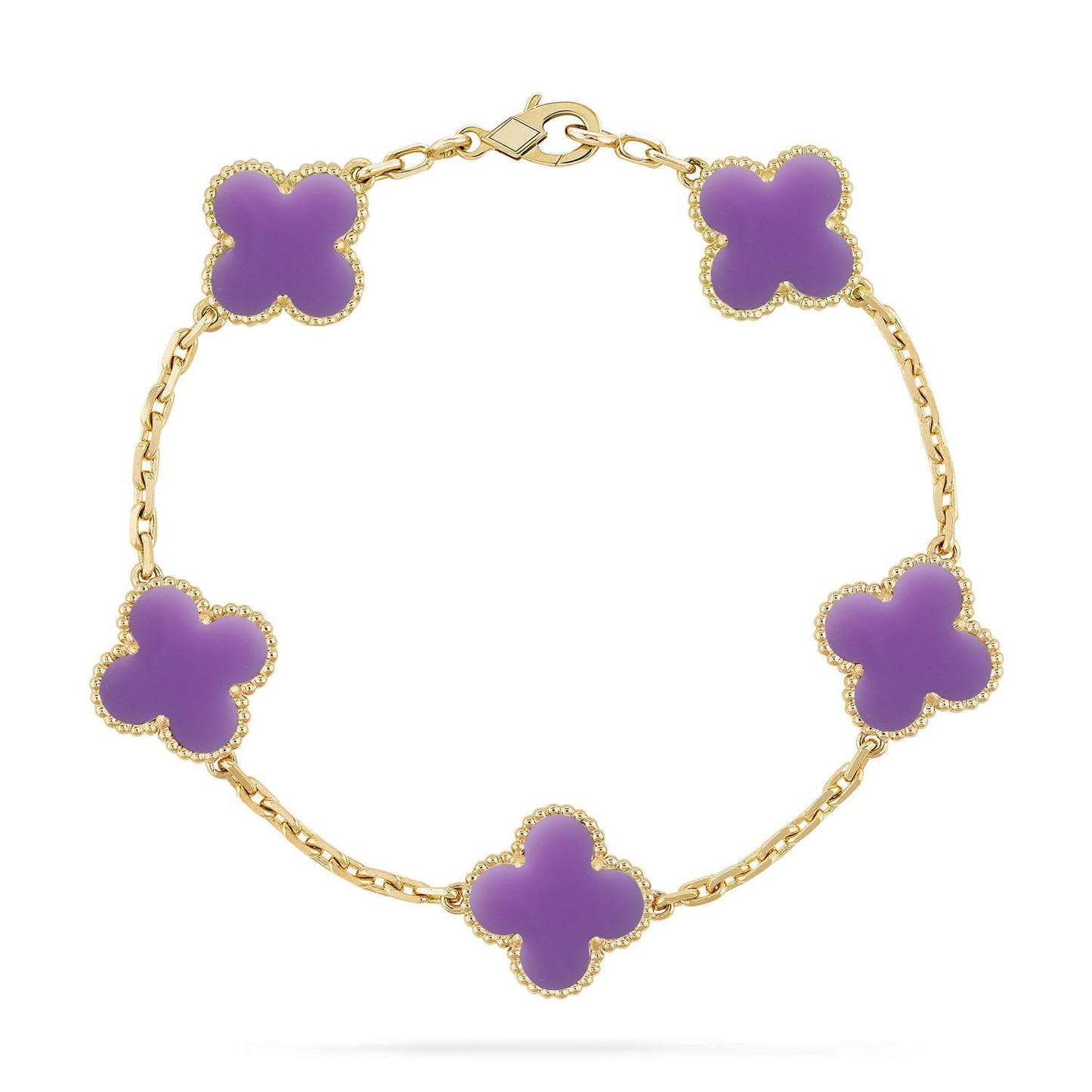 [LORA]CLOVER 5 MOTIF LIGHT PURPLE BRACELET COLLECTION