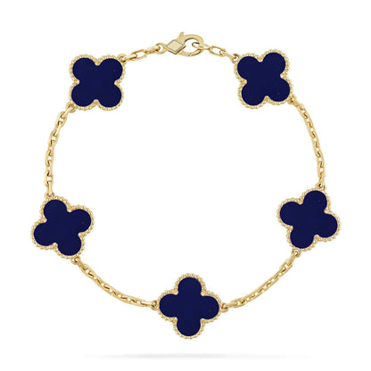 [Lora]CLOVER 5 MOTIF LAPIS LAZULI BRACELET COLLECTION