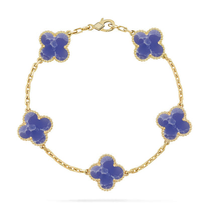 [Lora]CLOVER 5 MOTIF BLUE VEINS BRACELET COLLECTION