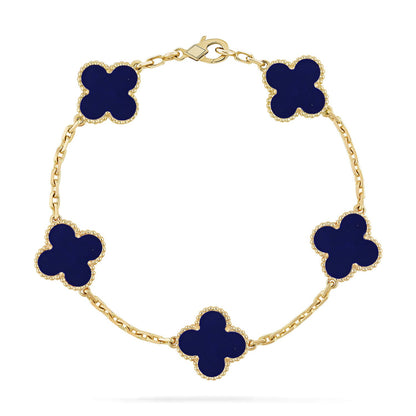 [LORA]CLOVER 5 MOTIF LAPIS LAZULI BRACELET COLLECTION