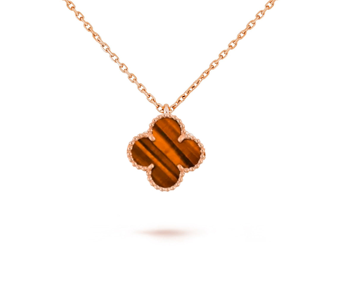 [Lora]CLOVER MINI 9.5MM CARNELIANS NECKLACE COLLECTION