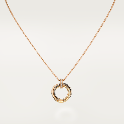 [LORA]TRINITY NECKLACE GOLD  DIAMONDS