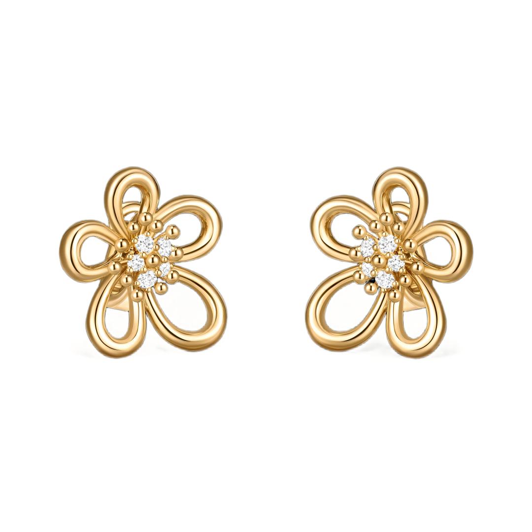 [LORA] FLOWERLACE EARRING 5 DIAMONDS