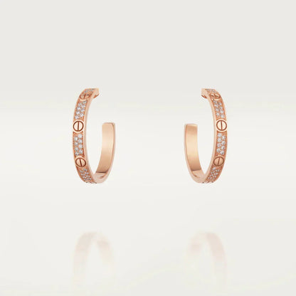 [Lora] LOVE EARRINGS 3.6MM DIAMOND PAVED