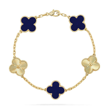 [Lora]CLOVER 5 MOTIF LAPIS LAZULI BRACELET COLLECTION